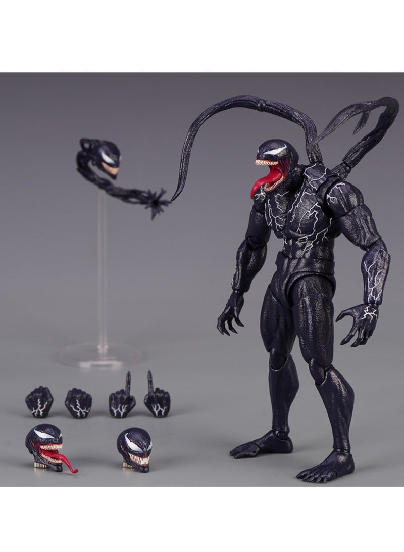 Venom Action Figure Amazing Spiderman Carnage Anime Action PVC Figure Movable Characters Model Statue Toys Desktop Ornaments or Kids Boys Birthday Gift-Venom (Updated Version Venom) - Image 1